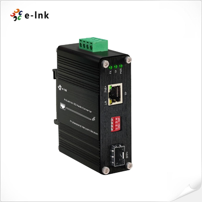Convertisseur multimédia mini industriel 10G/5G/2.5G/1G/100M 802.3at à 10GBASE-X SFP+