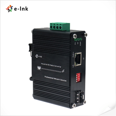Convertisseur multimédia mini industriel 10G/5G/2.5G/1G/100M 802.3bt à 10GBASE-X SFP+