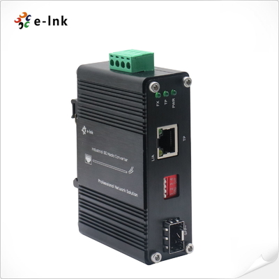 Mini convertisseur de média industriel 10G/5G/2.5G/1G/100M cuivre vers 10GBASE-X SFP+