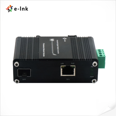 Convertisseur de médias PoE++ de 1 port 100/1000X SFP à 1 port 10/100/1000T
