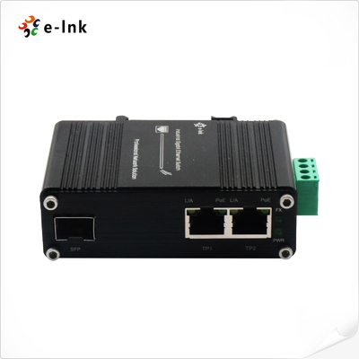 Convertisseur de médias PoE++ à 1 port 100/1000X SFP à 2 ports 10/100/1000T