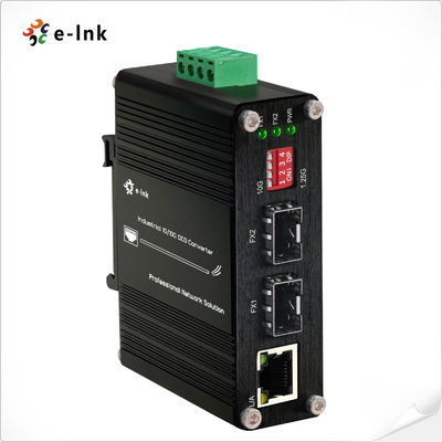 Convertisseur OEO industriel 1G/10G SFP+ à SFP+ (3R Repeater) avec fonction de convertisseur multimédia Ethernet 1G
