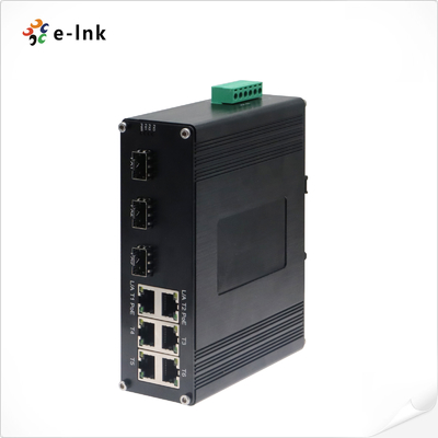 Commutateur Ethernet industriel à 6 ports 10/100T 802.3af/at PoE + à 3 ports 100BASE-FX