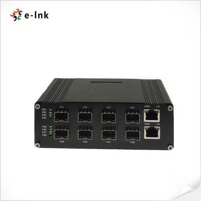 Commutateur optique SFP à 2 ports industriel 10/100/1000Base-T + 8 ports 1000BASE-X