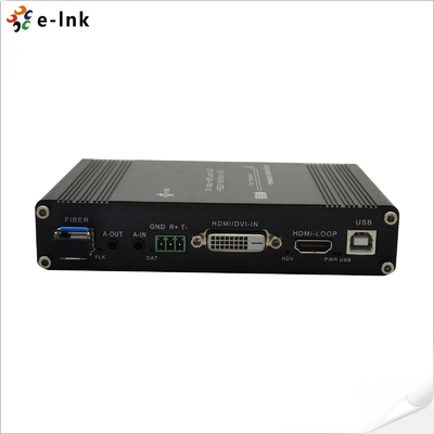 1Ch 1080P DVI + USB KVM + 1Ch RS232 + 1Ch Bidi Stereo Audio + 1Ch GPIO sur le prolongateur à fibre