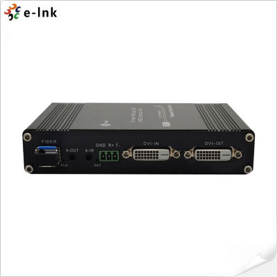 1Ch 1080P Bidi DVI + 1Ch Bidi RS232 + 1Ch Bidi Audio Stéréo + GPIO sur Extender Fibre