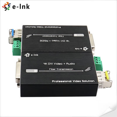 Extendor mini à fibre optique 4K DVI avec RS232