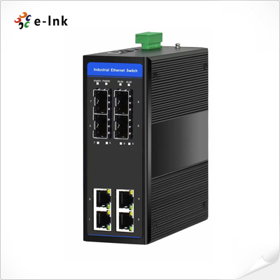 4 10/100/1000T gauches industriels 802.3at PoE + 4 le port 100/1000X SFP ont contrôlé le commutateur d'Ethernet
