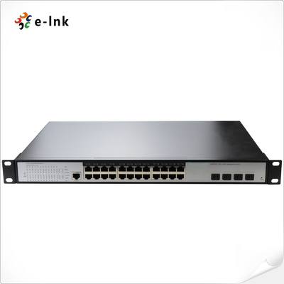 24 Port 10/100/1000BASE-T 802.3at PoE + 4 Port 10G SFP+ L3 Commutateur géré