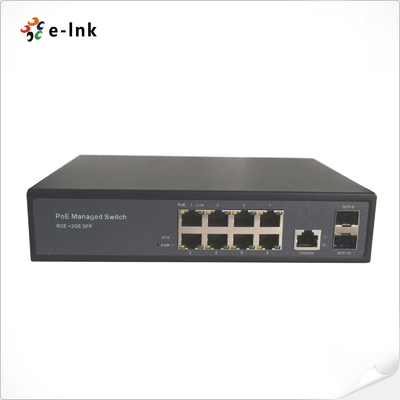 Gestion de 8 ports Gigabit + 2 ports SFP Détection automatique IEEE 802.3af/à POE/POE+ et commutateur POE passif 24V