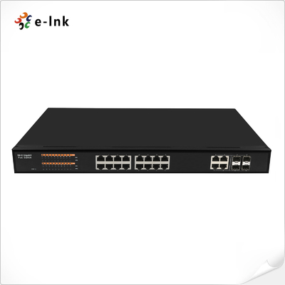 Commutateur Ethernet à 16 ports géré 10/100/1000T 802.3at PoE + 4 ports 100/1000 SFP