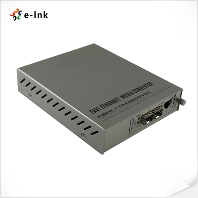 1 port 10/100/1000Base-T + 2 ports 1000Base-SFP (1+1) Convertisseur de fibres médias redondant