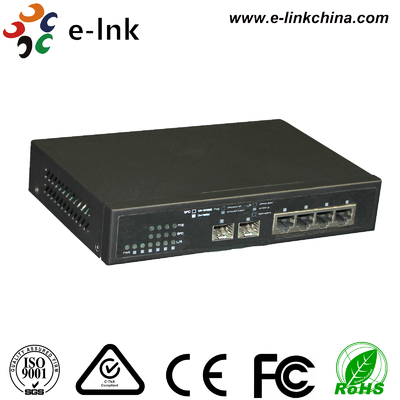 Commutateur fibre optique 2FX + 4TX géré 10/100/1000M