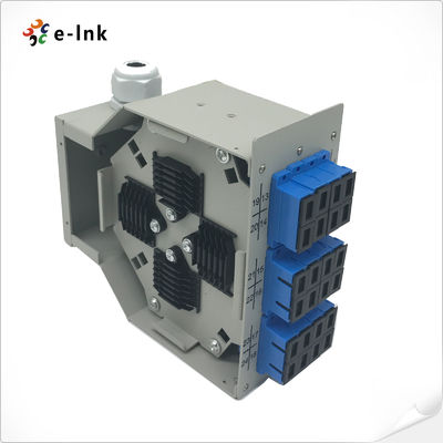 12SC Panneau de patch en fibre double monté sur rail avec protection IP20 2 entrées arrière (glande de câble PG 11)