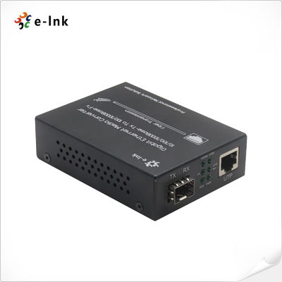 Convertisseur multimédia 10/100/1000M Gigabit Ethernet ((avec alimentation externe) Fente SFP