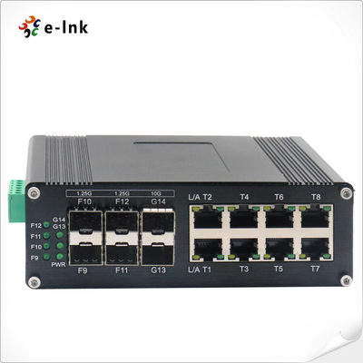 Commutateur Ethernet géré industriel L2+ 8 ports 10/100/1000T + 4 ports 1G SFP + 2 ports 10G SFP+