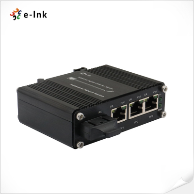 Commutateur Ethernet mini industriel à 3 ports 10/100/1000T 802.3at PoE + 1 port 1000X SC avec entrée 12 ~ 48VDC et amplificateur de tension