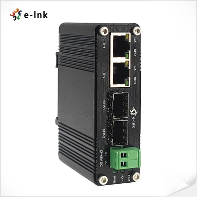 Commutateur mini industriel à deux ports 10/100/1000Base-T + à deux ports 100/1000Base-X SFP Ethernet