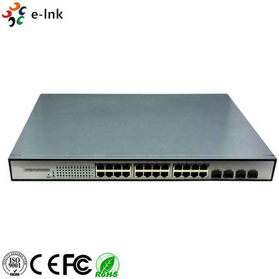 quality 10/100/1000Mbps PoE-PSE Switch Ethernet fibre à cuivre: 4 SFP + 24 PoE factory
