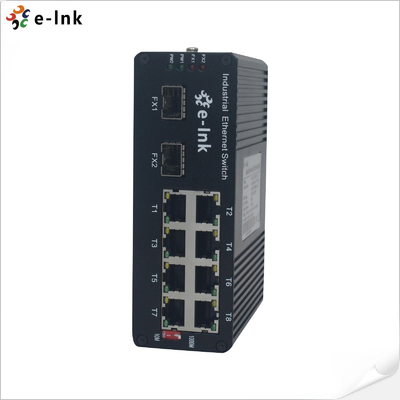 Commutateur PoE industriel à 8 ports 10/100/1000BASE-T + à 2 ports 1000BASE-SFP 250m