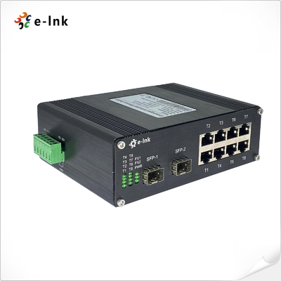 Commutateur Ethernet industriel 8 ports 10/100/1000Base-T + 2 ports 1000BASE-X