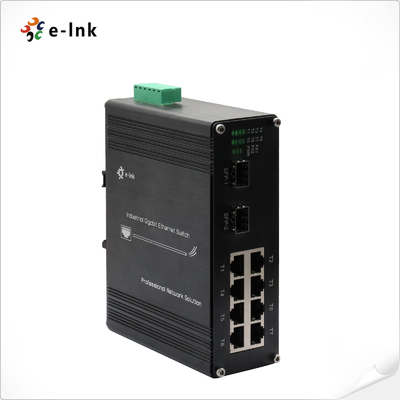 8 ports industriels 10/100/1000T 802.3bt PoE + 2 ports 100/1000BASE-X Commutateur Ethernet Prend en charge le contrôle de débit 802.3x
