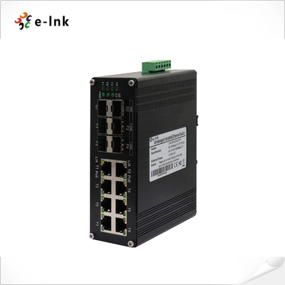 8 ports industriels 10/100/1000T 802.3at PoE + 4 ports 1G SFP + 2 ports 10G SFP + commutateur Ethernet
