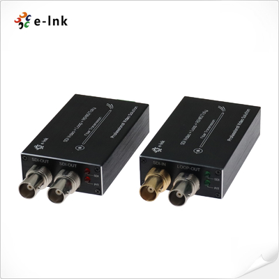 Convertisseur mini HD-SDI à fibre avec Tally & Reverse RS485