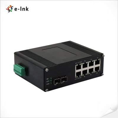 quality Commutateur Ethernet industriel 8 ports 10/100/1000M/2.5G PoE 802.3at + 2 ports SFP+ 1.25G/2.5G/10G factory