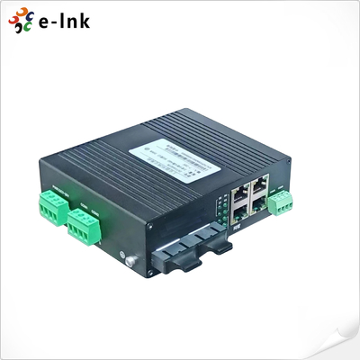 L2+ Industrial 4 ports 10/100TX + 4 ports RS485 + 2 ports 100FX commutateur Ethernet géré par anneau