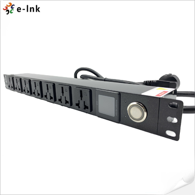 Unité de distribution d'énergie de 19 pouces 1U 8 ports avec module de protection contre les surtensions remplaçable de génération 3
