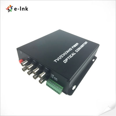 Convertisseur de fibre vidéo 8Ch HD-AHD/HD-CVI/HD-TVI/CVBS 4 en 1 avec une large plage de température de fonctionnement industrielle