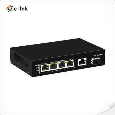 Commutateur Ethernet Uplink à 4 ports 10/100/1000BASE-T PoE et à 1 port Gigabit TP/SFP