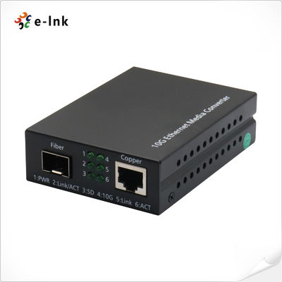Mini 10G/5G/2.5G/1G/100M Copper to 10GBASE-X SFP+ Media Converter