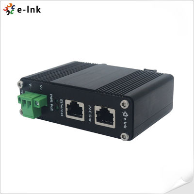 Injecteur industriel Gigabit PoE+ de 12 à 48 V d'entrée de courant continu avec indicateurs LED étendus pour le diagnostic PoE
