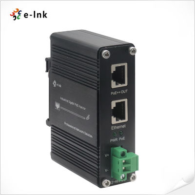 Injecteur industriel 95W PoE++ IEEE 802.3bt 12-48V DC à large entrée Gigabit Ethernet