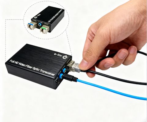 Extenseur de fibre optique DVI de type mini avec audio stéréo externe