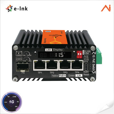 quality Commutateur Ethernet Mini Industriel AI Smart Managed PoE++ 90W avec booster de tension, 4 ports 10/100/1000Base-T IEEE802.3bt PoE++ 90W vers 1 port 100/1000BASE-X factory