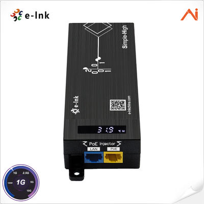 quality Injecteur PoE++ 60W IEEE 802.3bt à écran LED intelligent IA E-link LNK-AIPSE301M60 Gigabit Ethernet factory